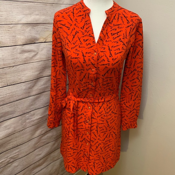 Banana Republic Shirt Dress French Words P… - Picture 2 of 5